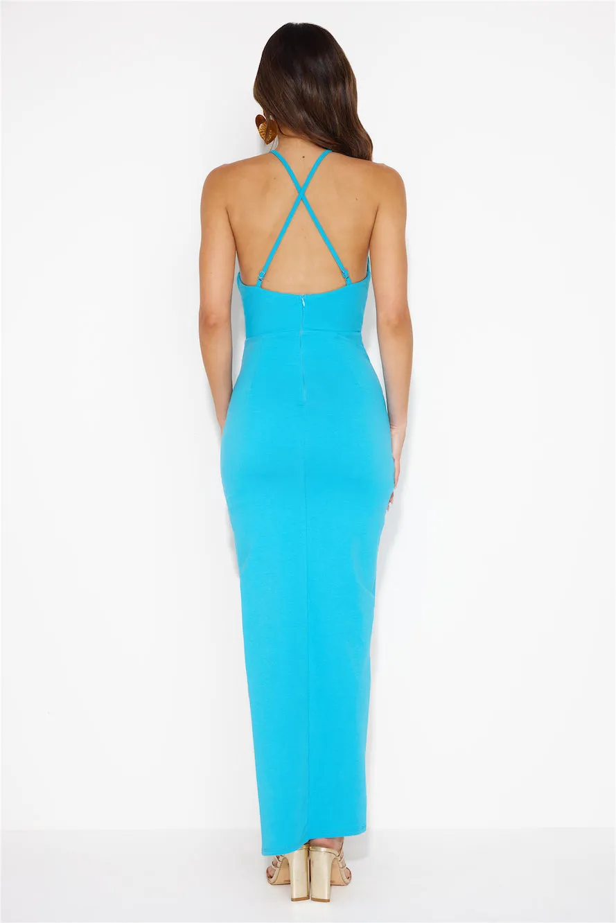 Challenging Strategies Maxi Dress Blue