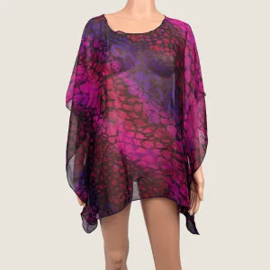 Clover Love Kaftan Style Crepe Butterfly Top Medium