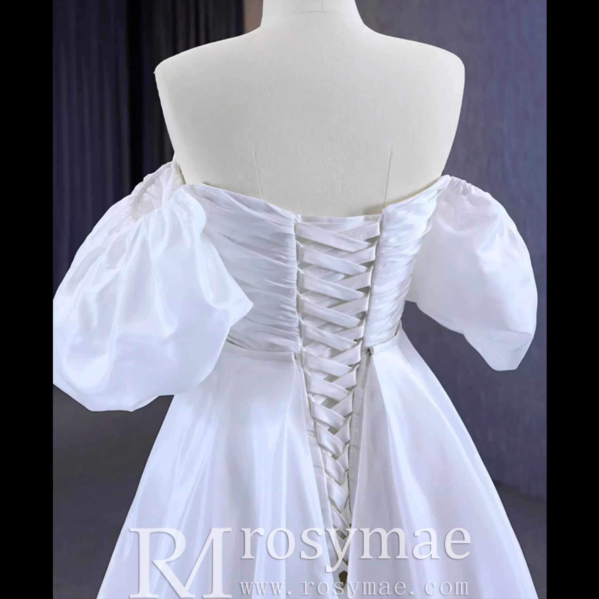 Convertible Short Above Knee Wedding Dress with Detachable Train