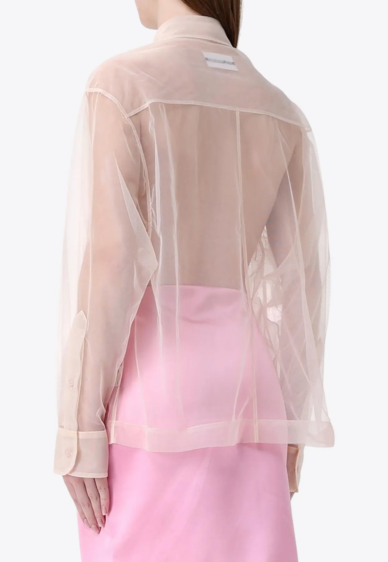 Couture Floral Embellished Tulle Shirt
