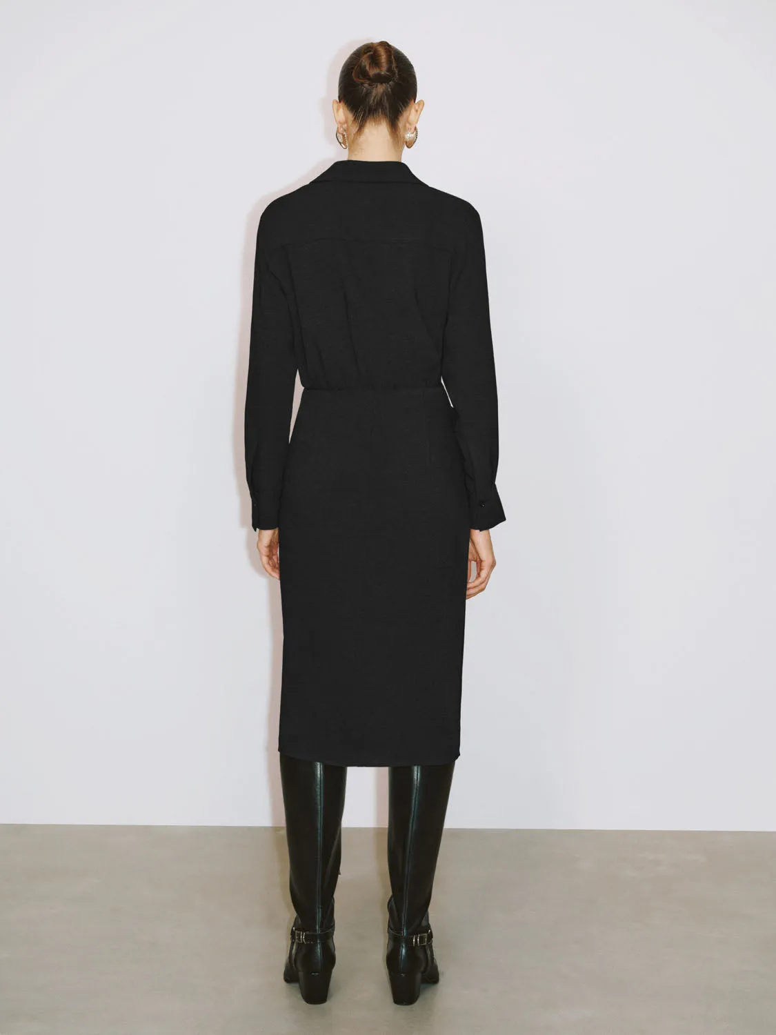 Crossover Split Hem Dresses