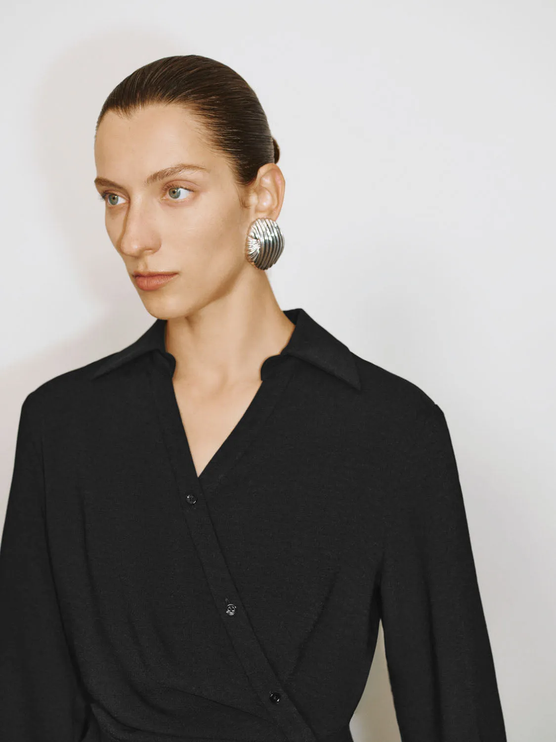 Crossover Split Hem Dresses