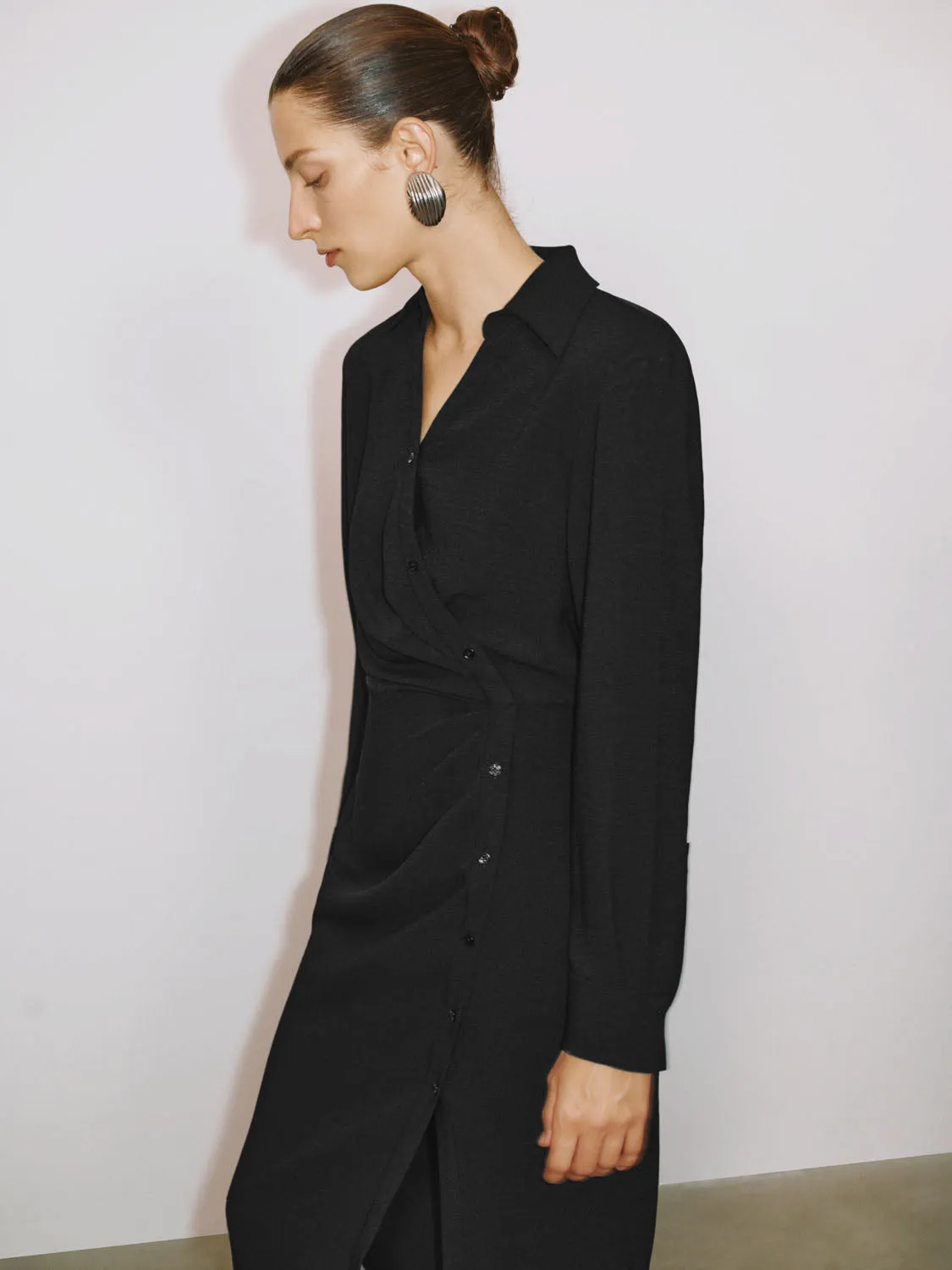 Crossover Split Hem Dresses
