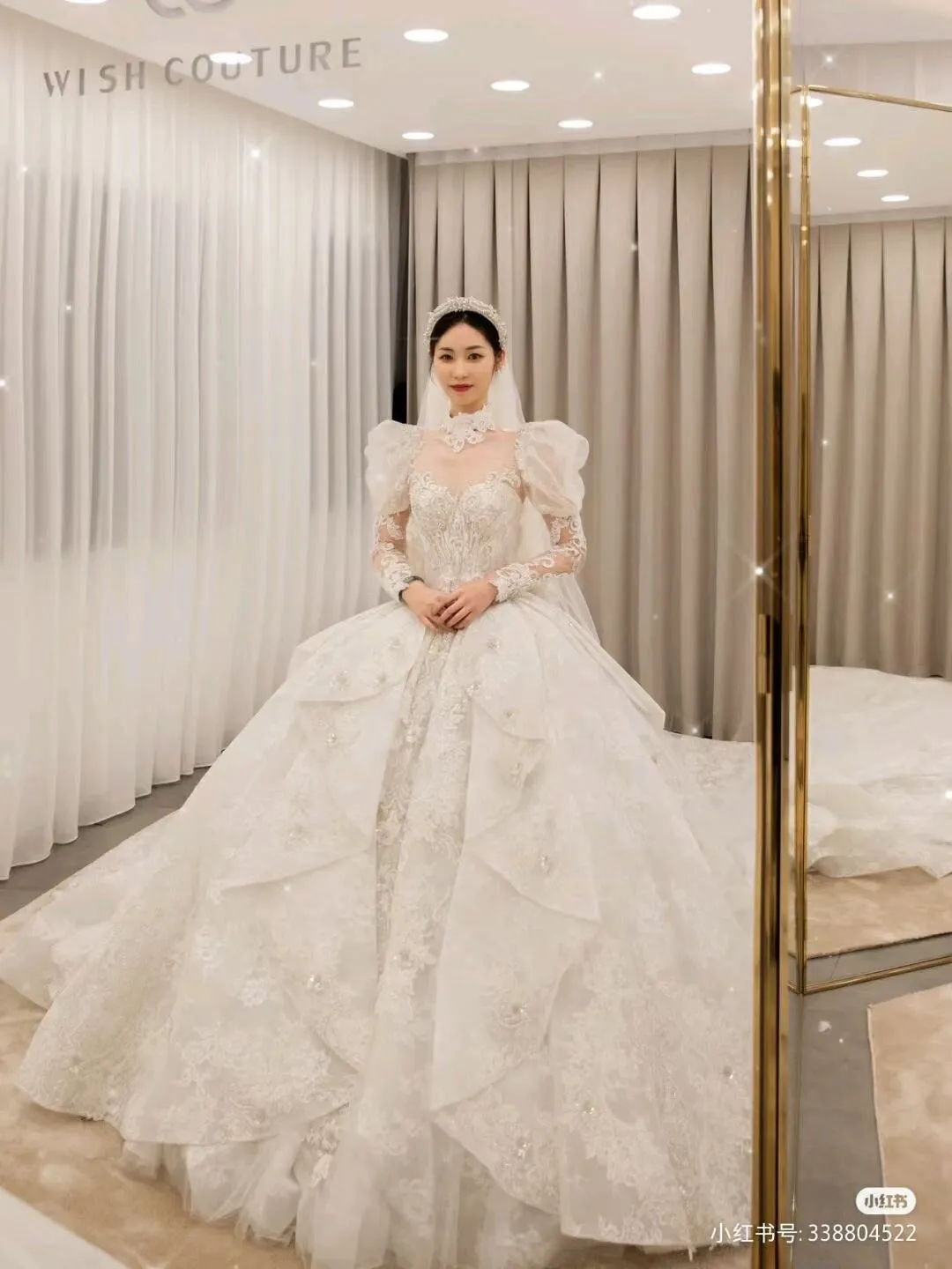 Crystal Beads Wedding Dresses  Bridal Gown
