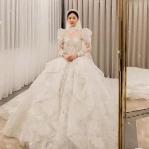 Crystal Beads Wedding Dresses  Bridal Gown