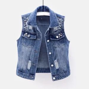 DELORA EMBELLISHED DENIM JACKET