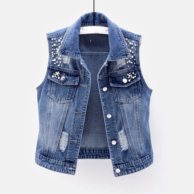 DELORA EMBELLISHED DENIM JACKET