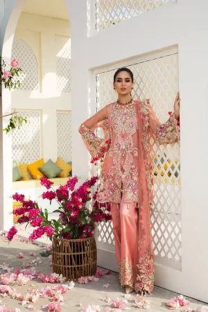 Designer Wedding Dress In Pink Color by Hsy Model# B 1901