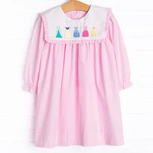 Dress-up Dreams Long Sleeve Embroidered Dress, Pink