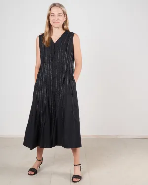 eaton dress - black/ivory embroidery