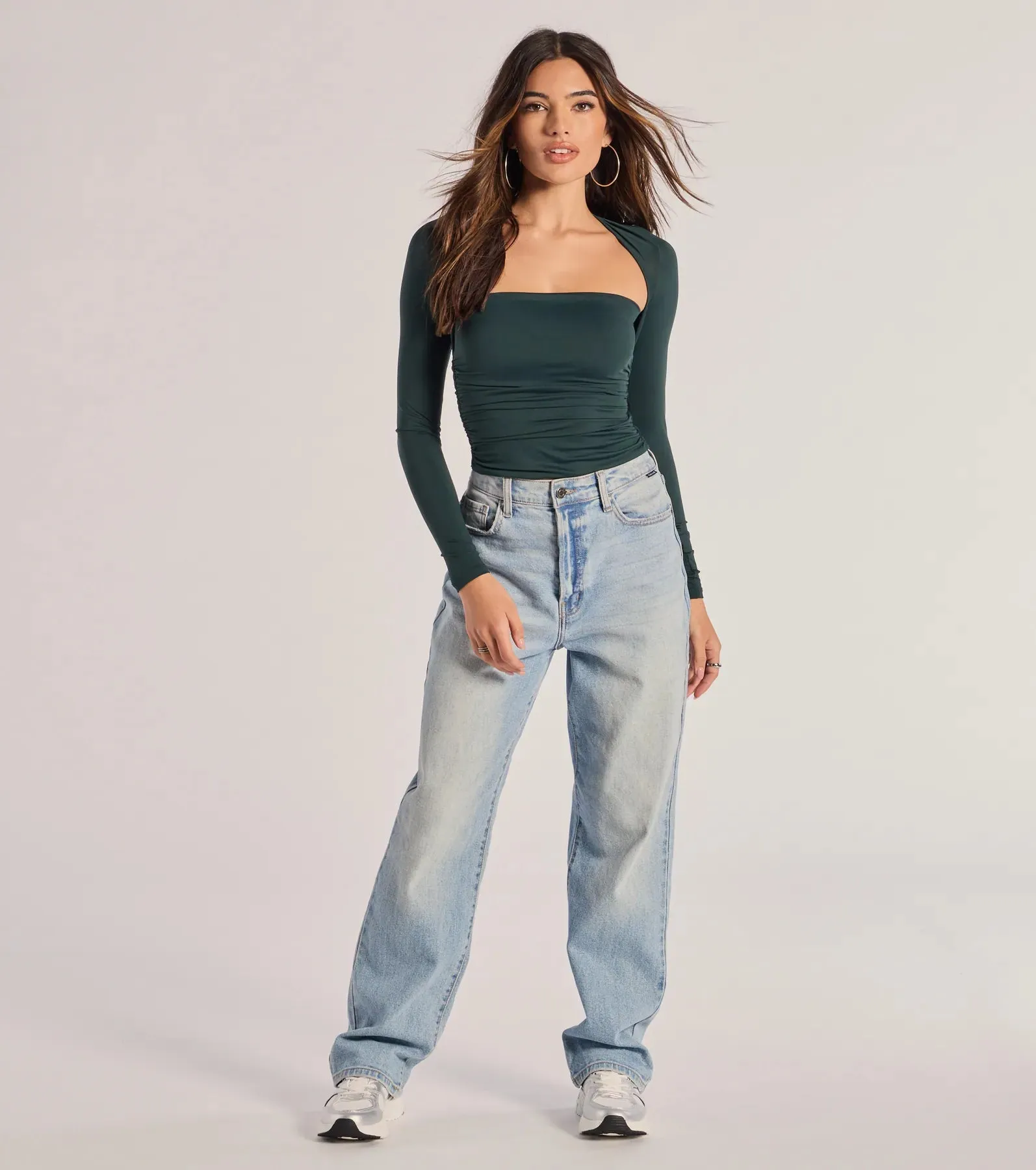 Effortlessly Chic Long Sleeve Ruched Top