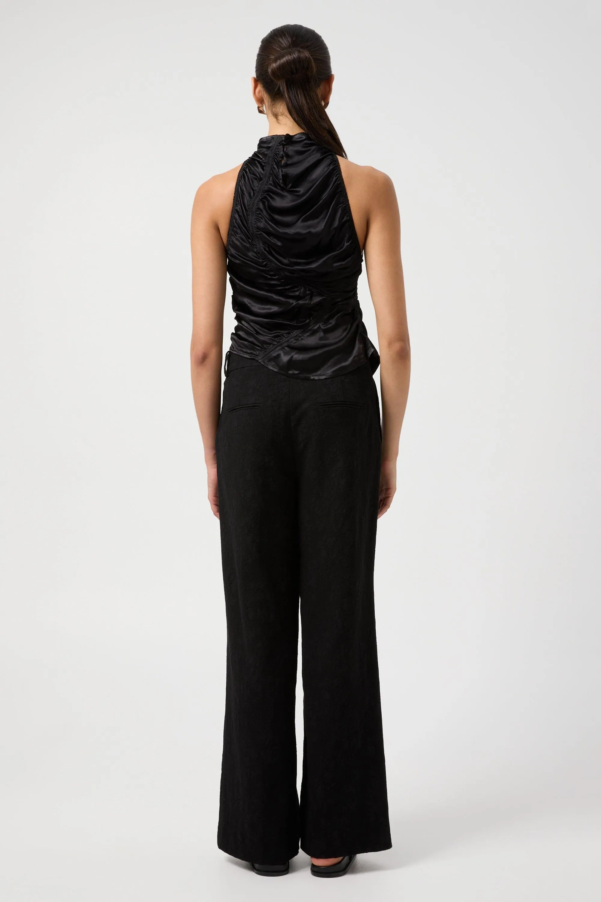 ELEMENTAL RUCHED TOP | BLACK