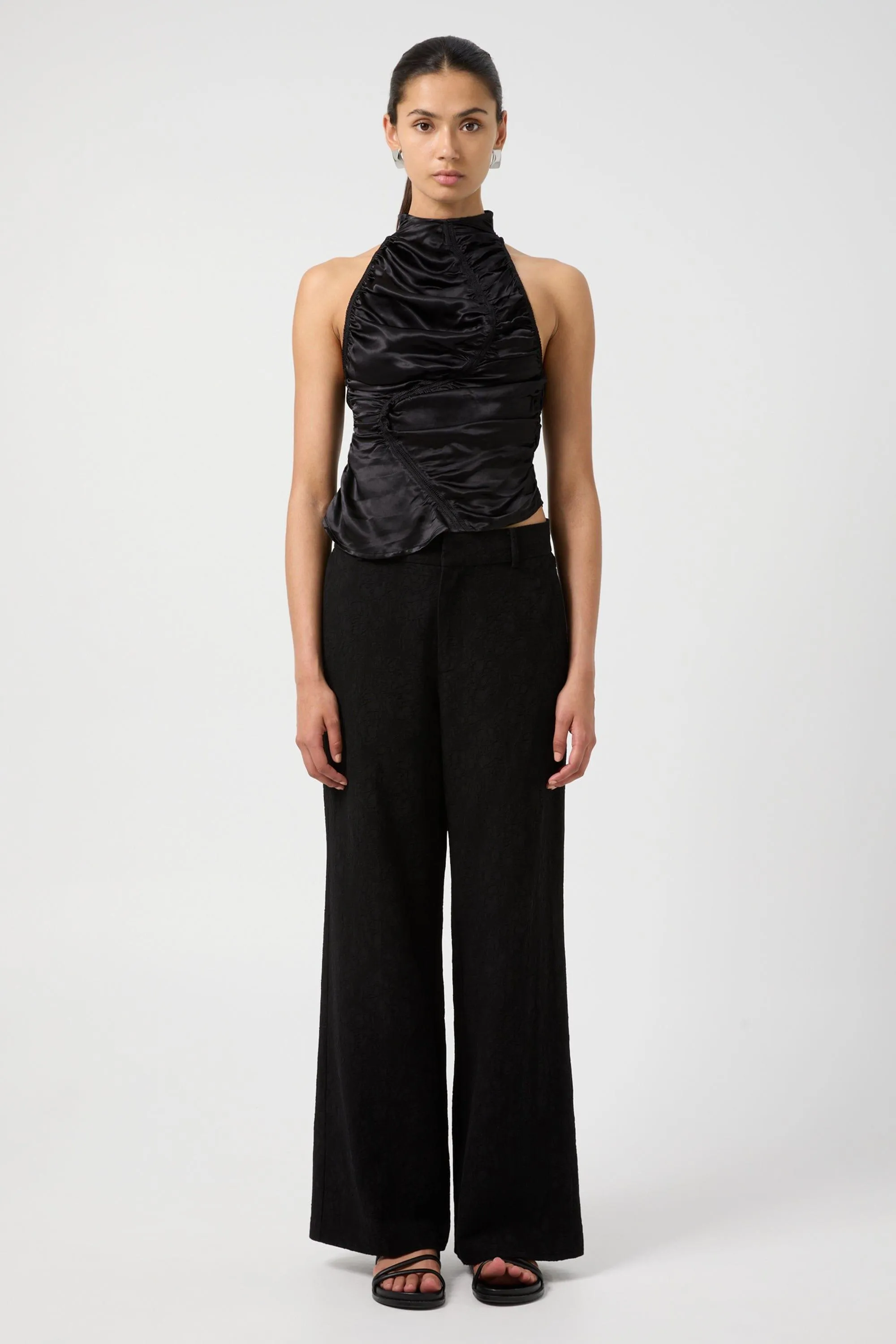 ELEMENTAL RUCHED TOP | BLACK