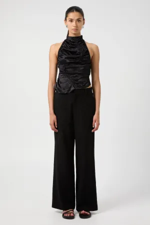 ELEMENTAL RUCHED TOP | BLACK
