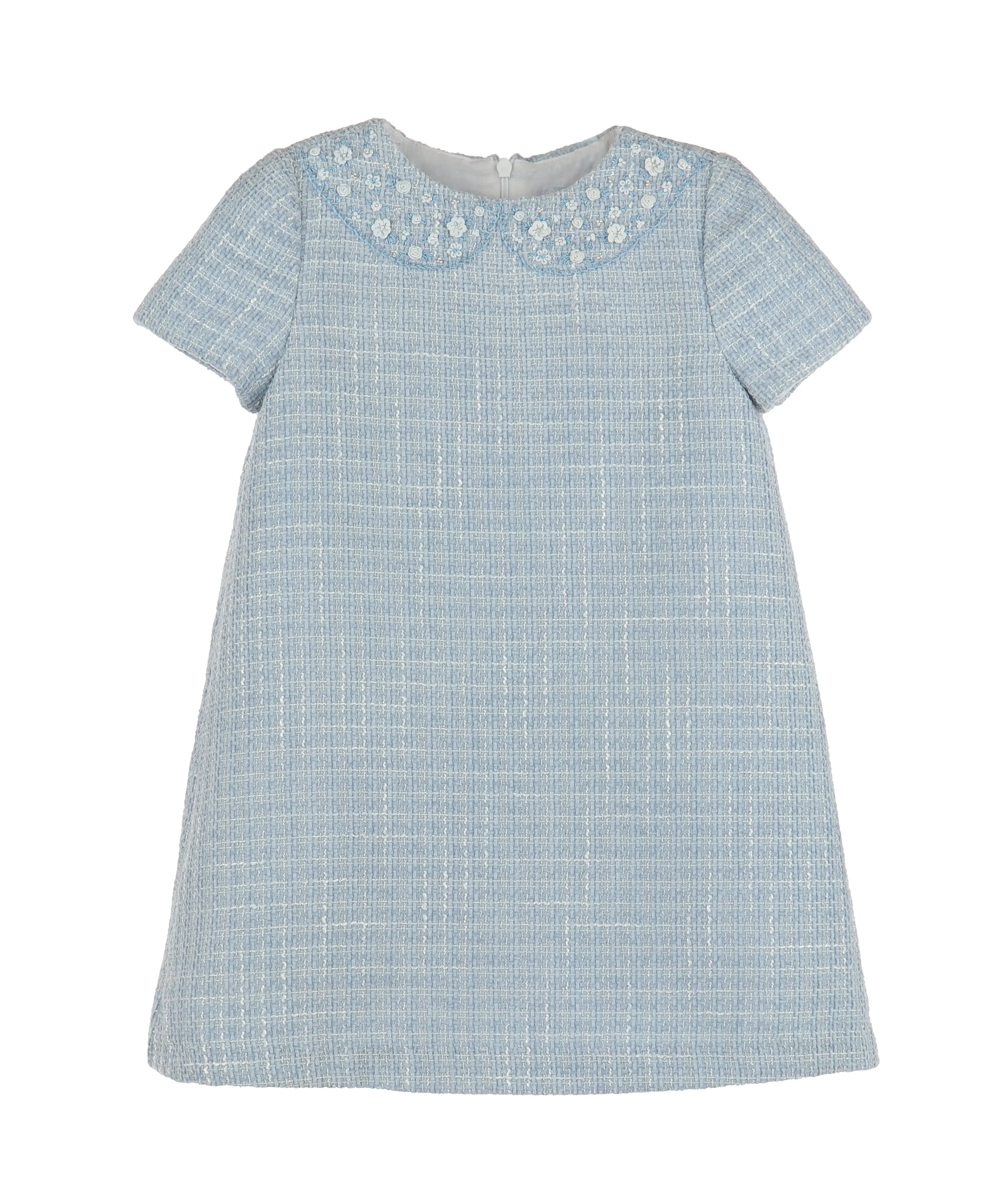Embroidery Tweed A-line Dress