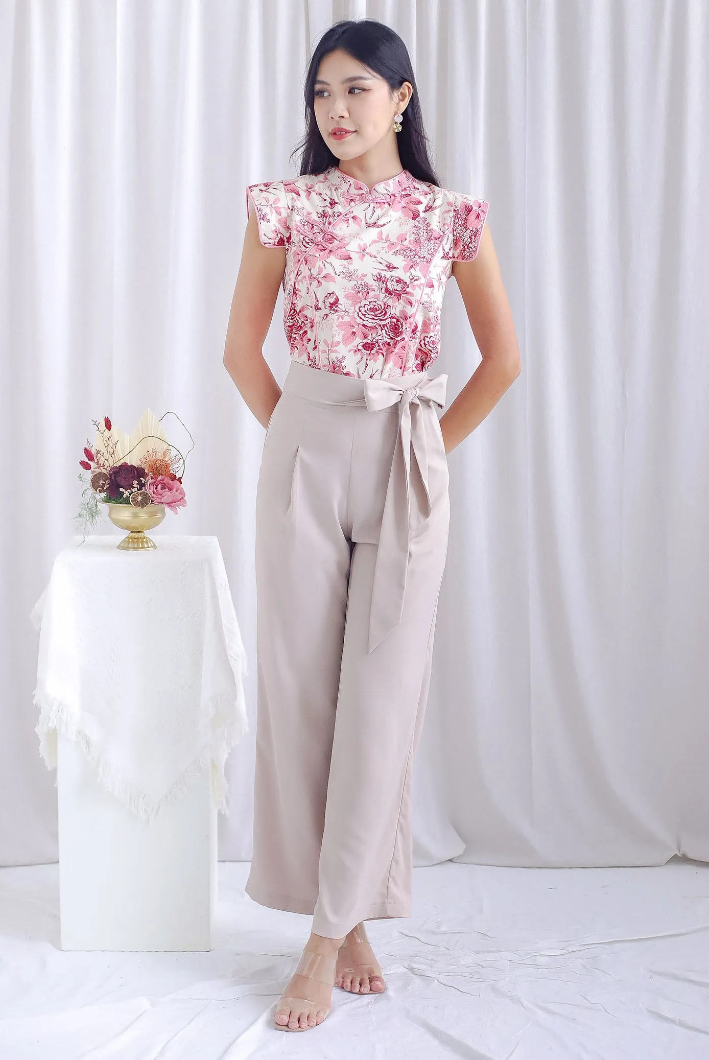 Fate Porcelain Oriental Cheong Sam Top In Pink