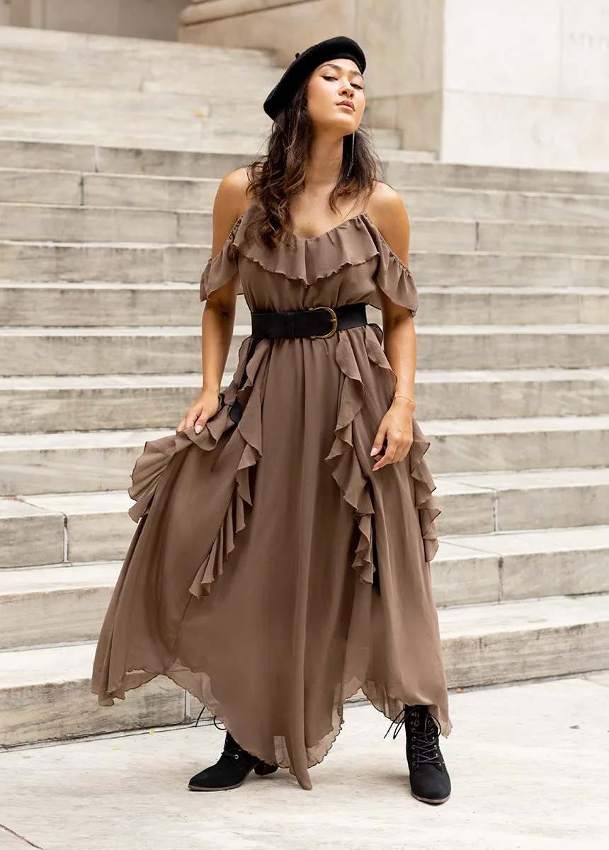 Faydon Dress in Taupe
