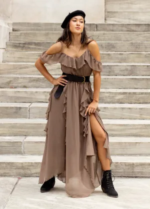 Faydon Dress in Taupe