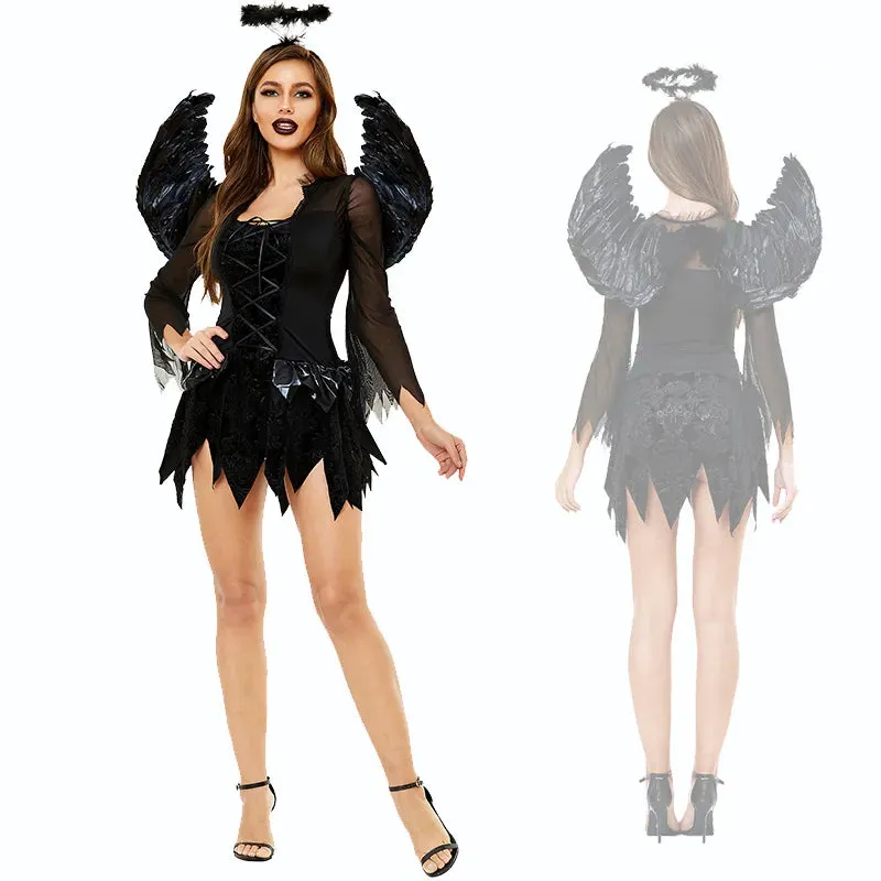 Feather Fairy Wing, Ghost Vampire Sexy Halloween Costume - Culture Heaven Special