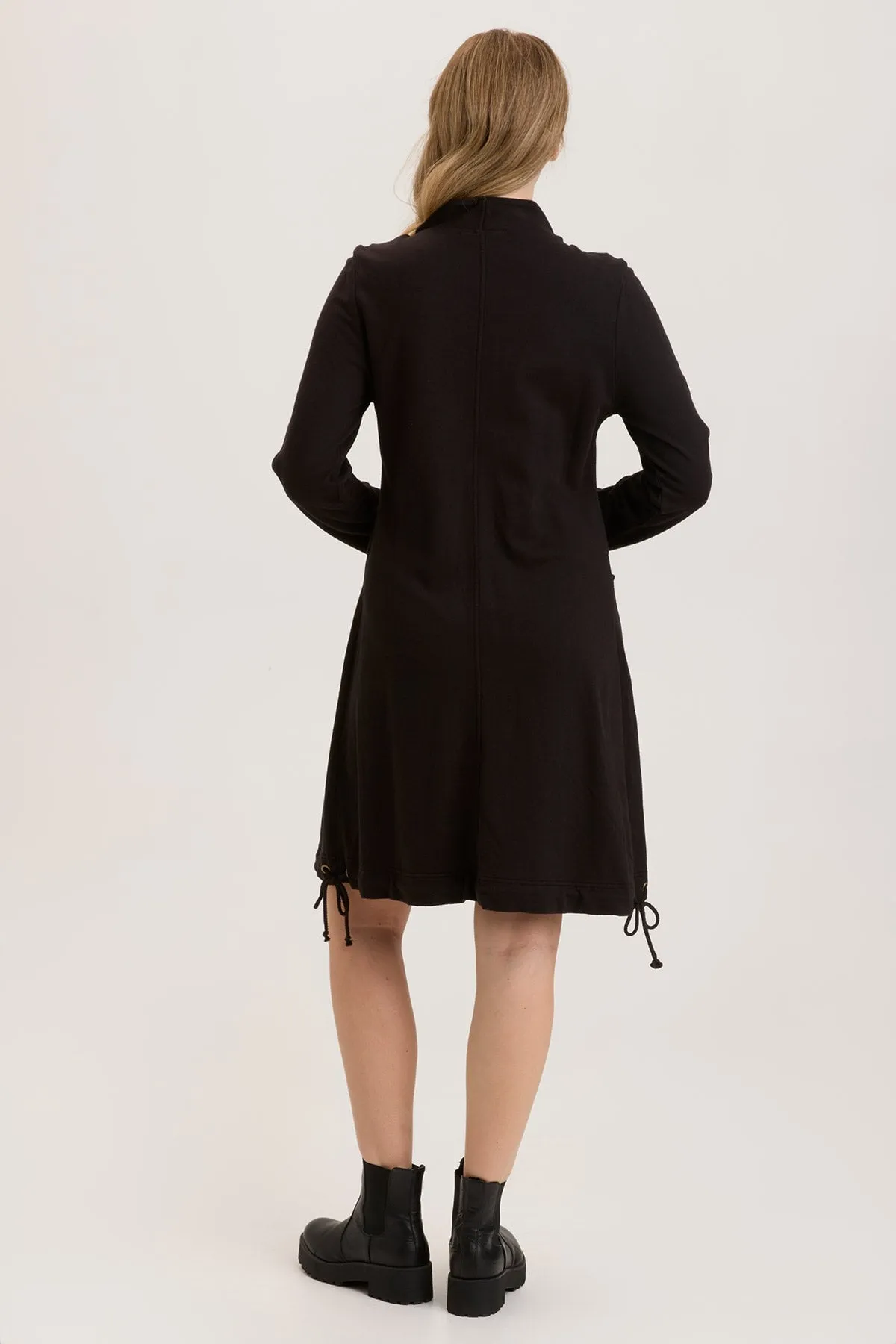 Fleece Funnel-Neck Longcoat