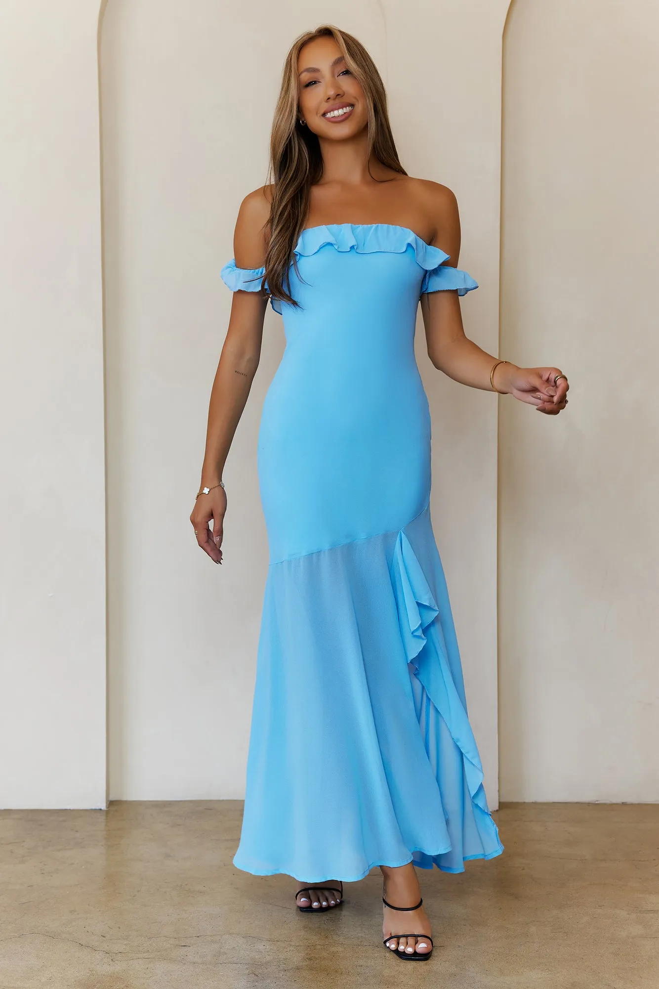 Flirt With Style Maxi Dress Blue