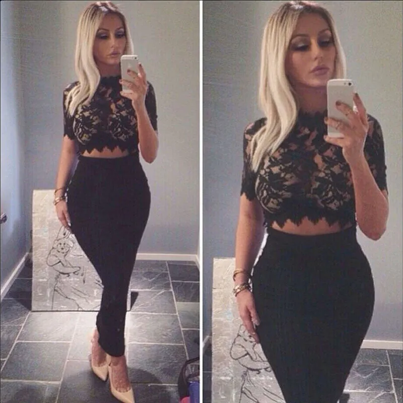 Floral Lace Sheer Crop Top