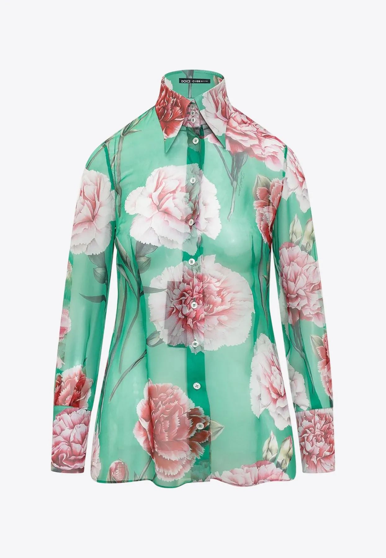 Floral Print Sheer Shirt