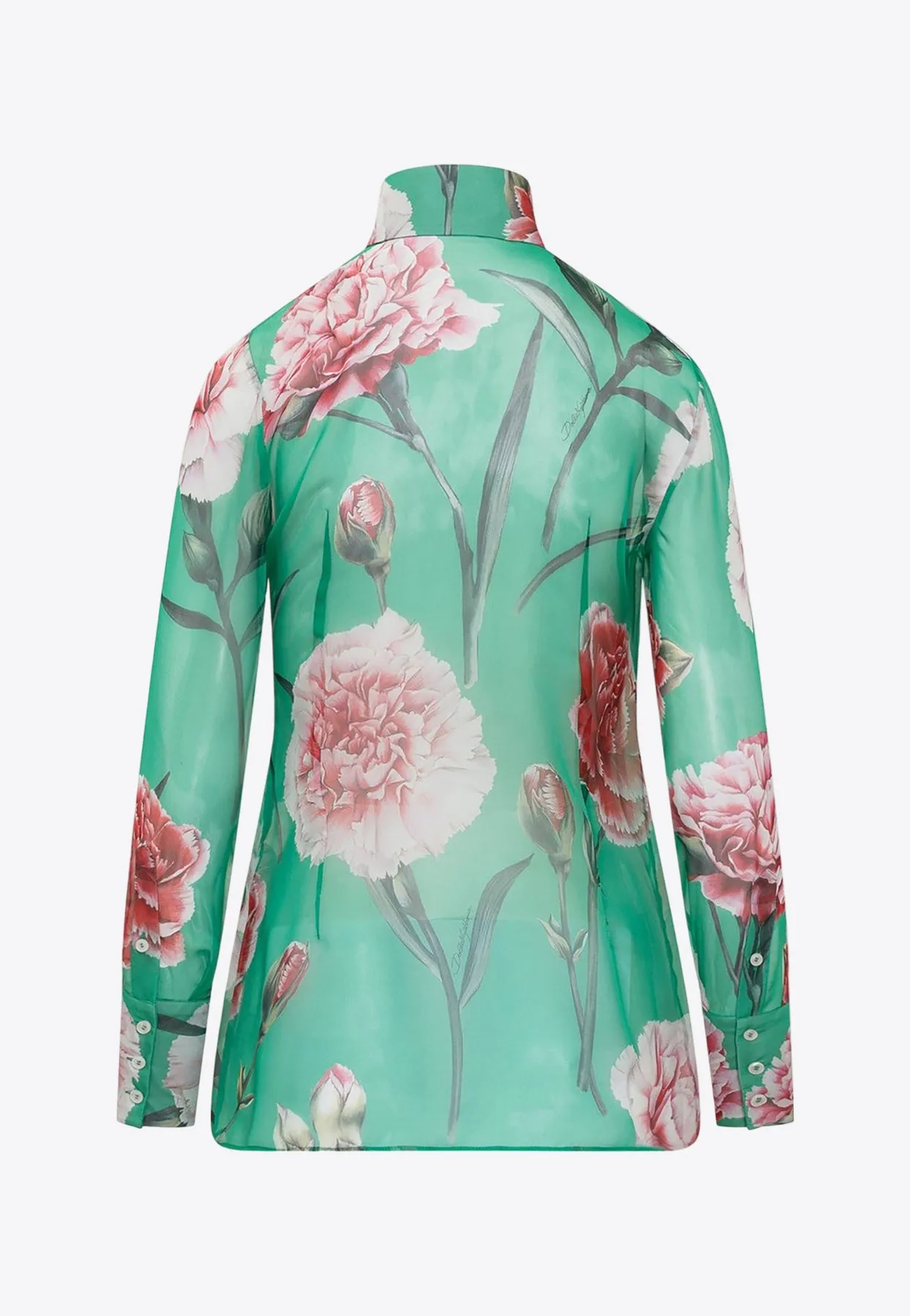 Floral Print Sheer Shirt