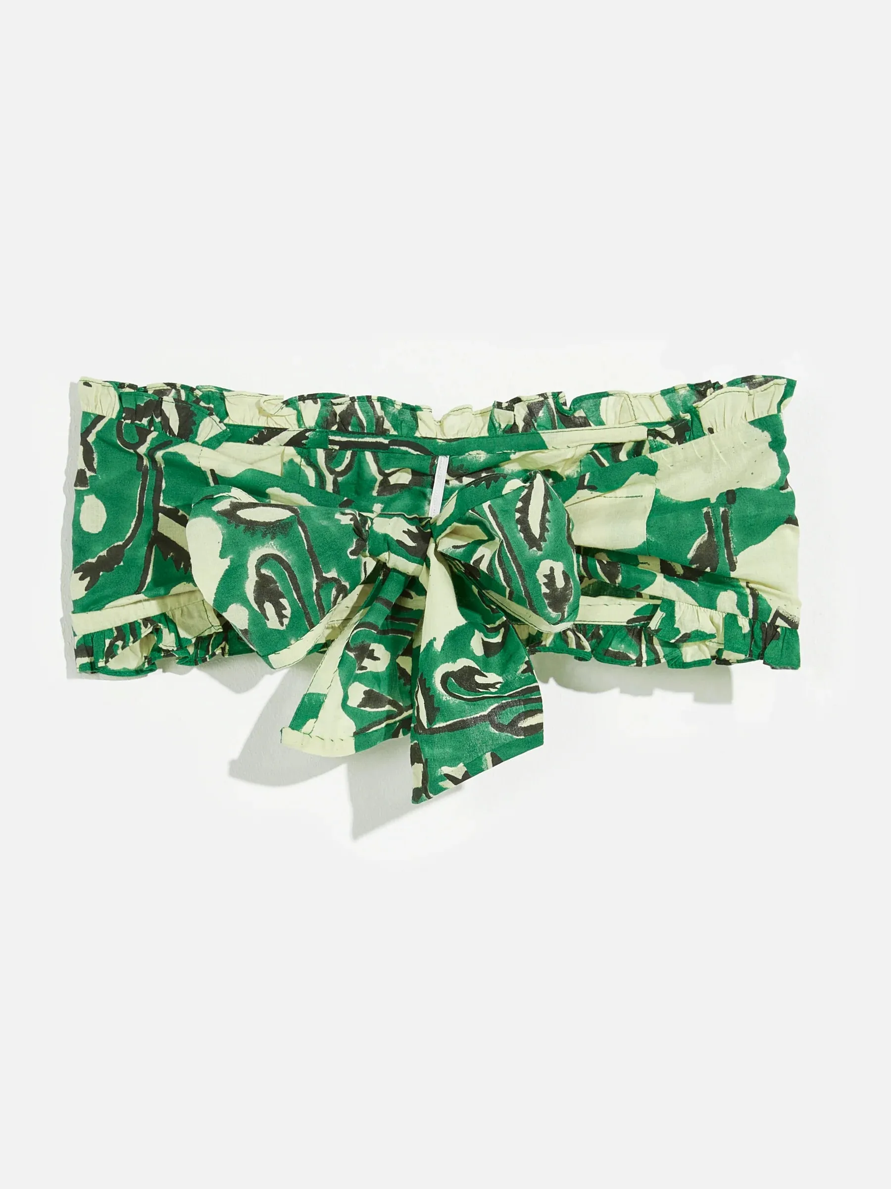 FLOWER BIKINI TOP - GREEN