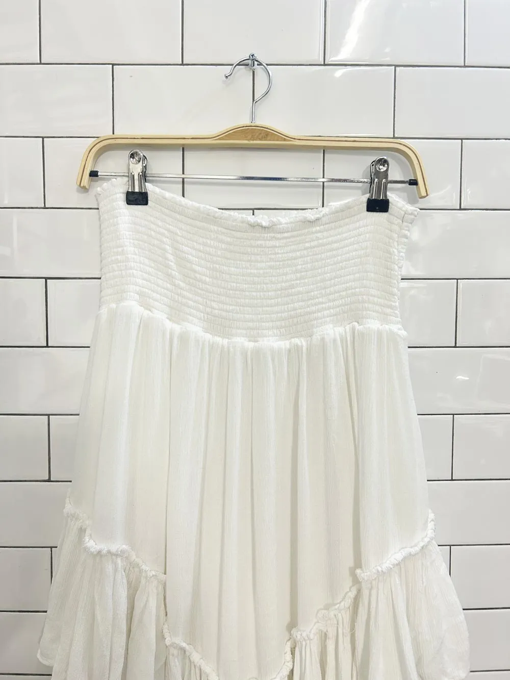 free people convertible smocked tiered midi dress-skirt