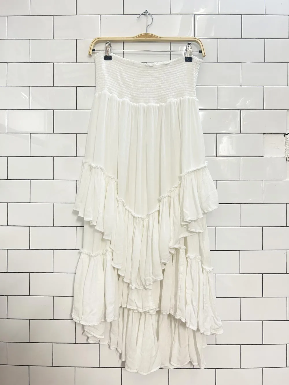 free people convertible smocked tiered midi dress-skirt