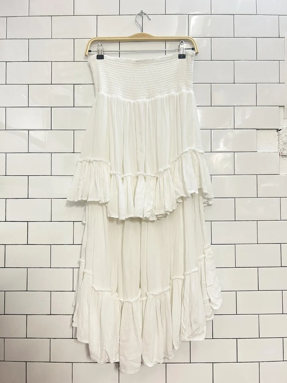 free people convertible smocked tiered midi dress-skirt