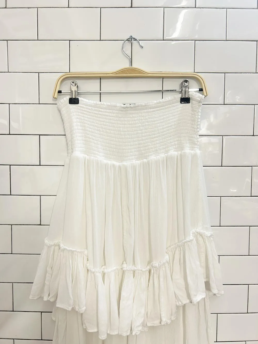 free people convertible smocked tiered midi dress-skirt