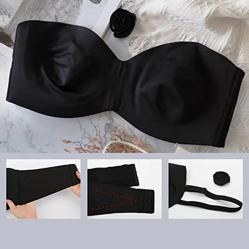 Full Support Non-Slip Convertible Bandeau Bra