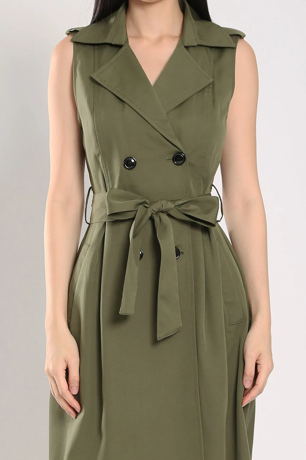 Gela Dress in Army Green