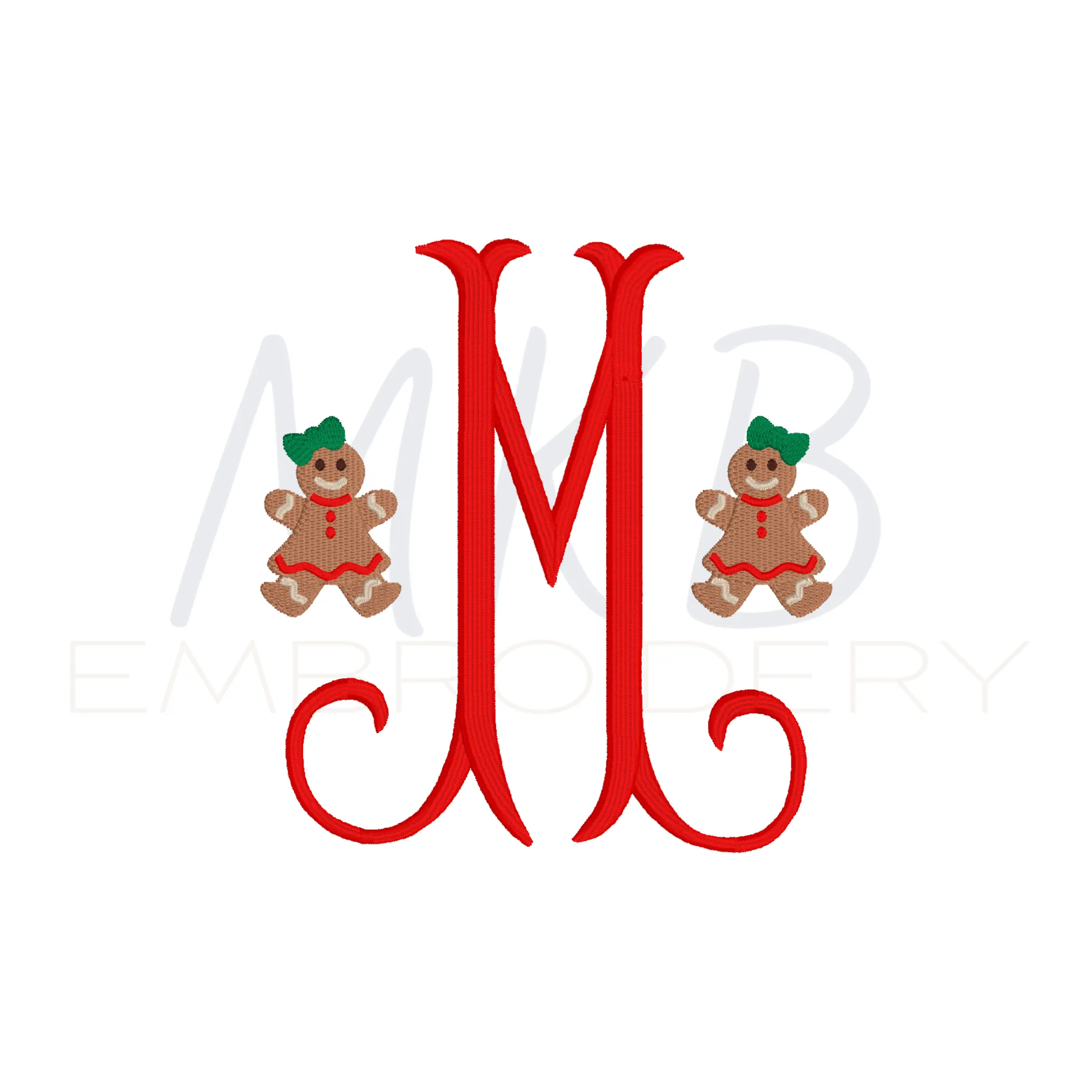 Gingerbread Girl Embroidery Designs File, Mini Fill Stitch