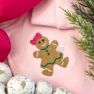 Gingerbread Girl Embroidery Designs File, Mini Fill Stitch