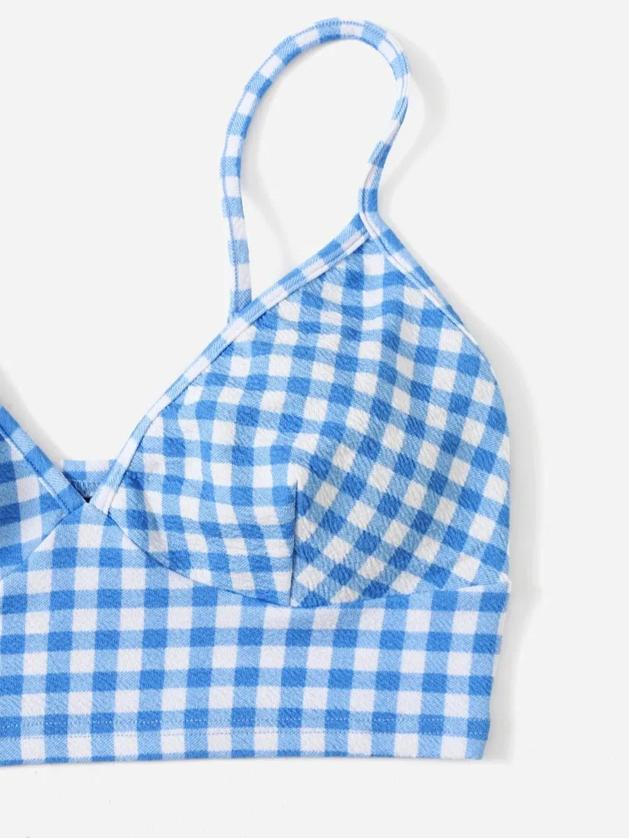 Gingham Skirt Set