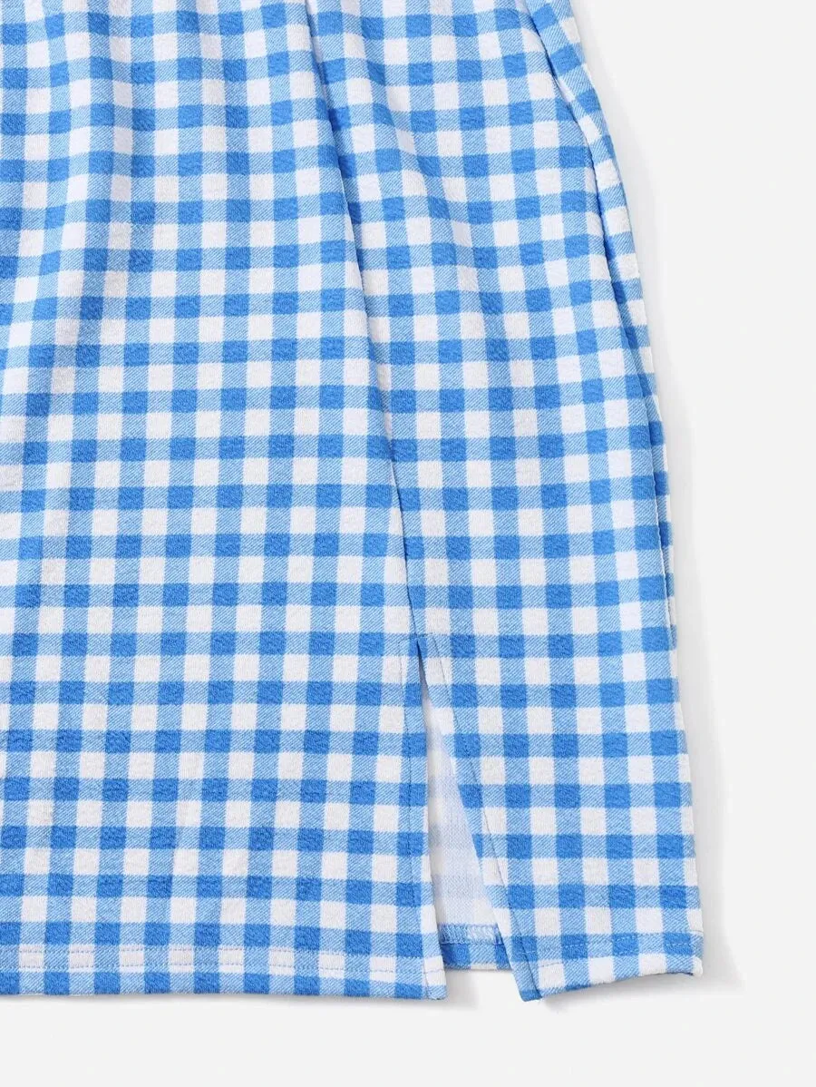 Gingham Skirt Set