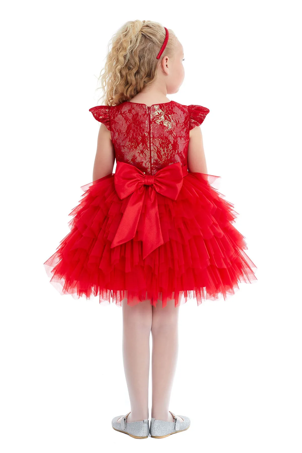 Girls Red Dress Hi-Low Style