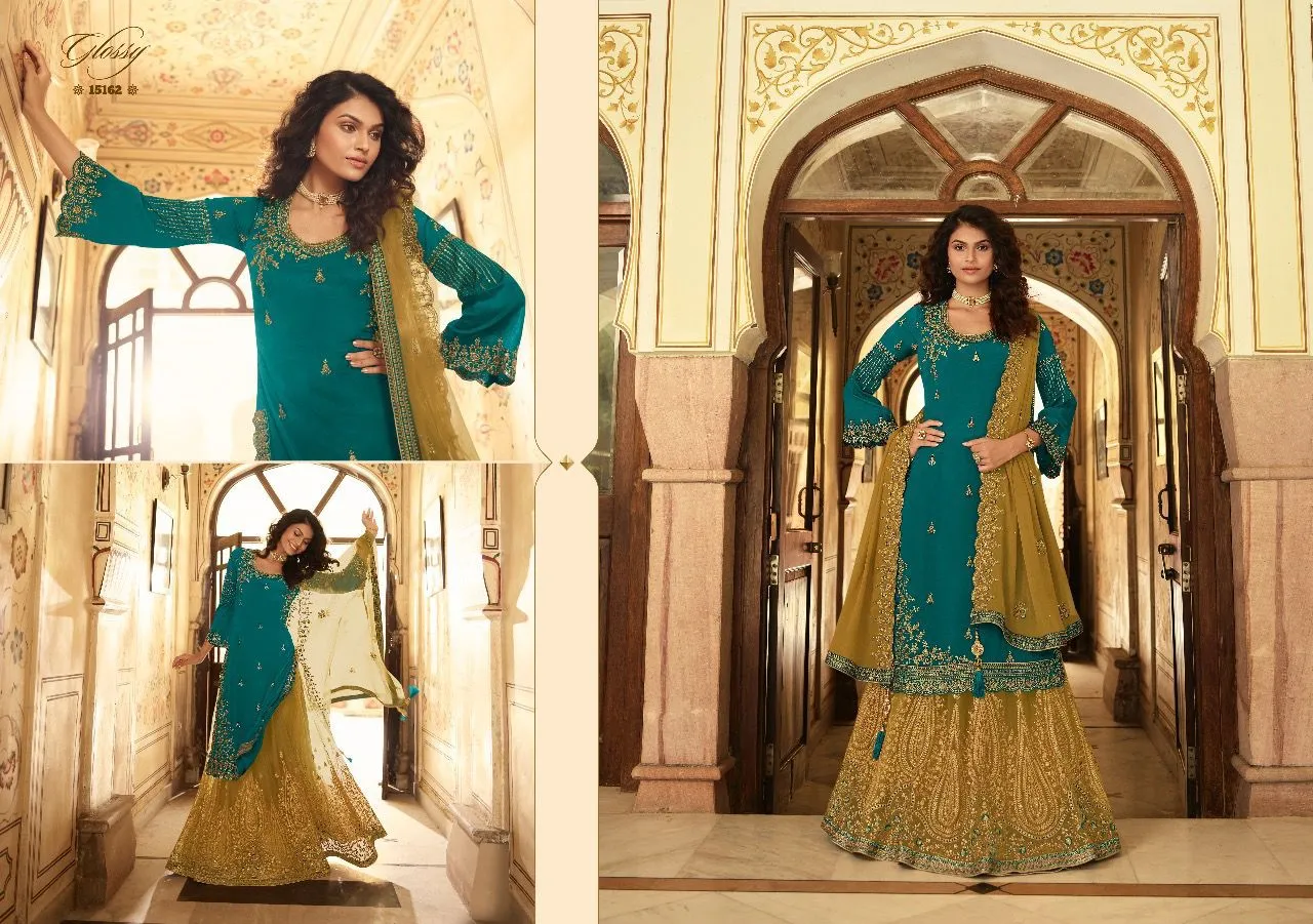 Glossy Rubaab Traditional Lehenga | Rubaab 15162