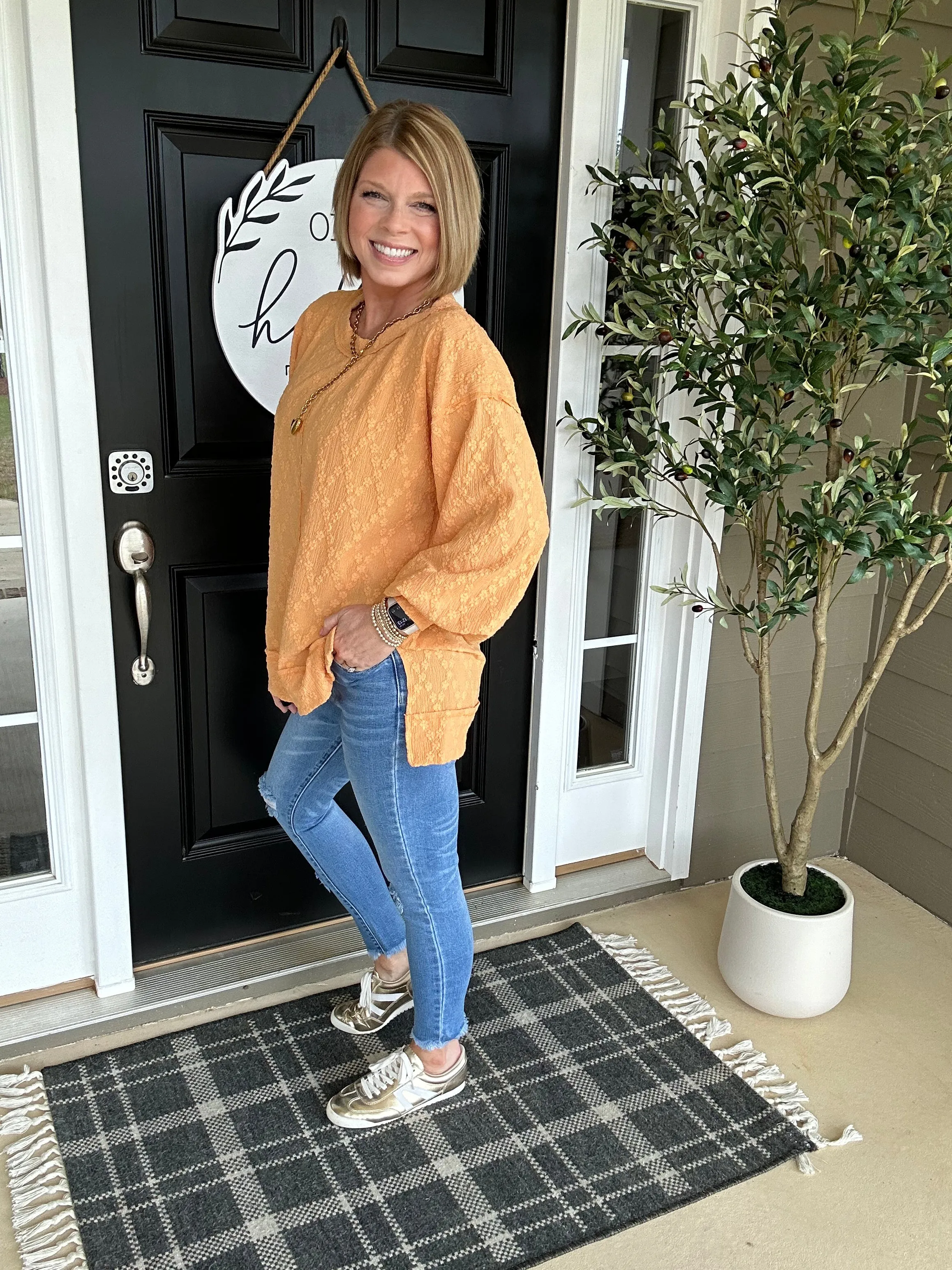 Good Vibrations Top | Lt. Orange