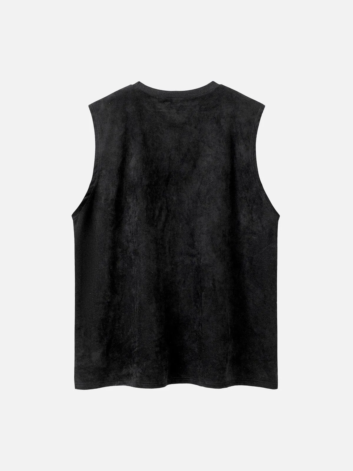 Gothic Alphabet Rose Suede Vest