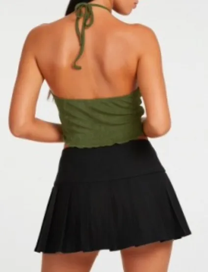 Halter Ruched Slinky Top