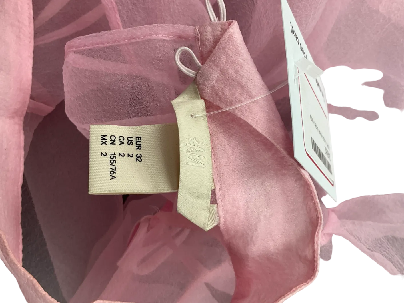 H&M Pink Sheer Top UK 8