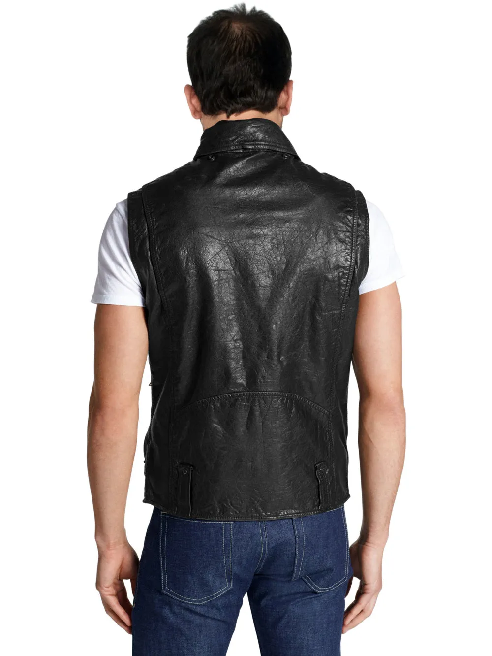 Hardy Look Cool Genuine Leather Vest for Men