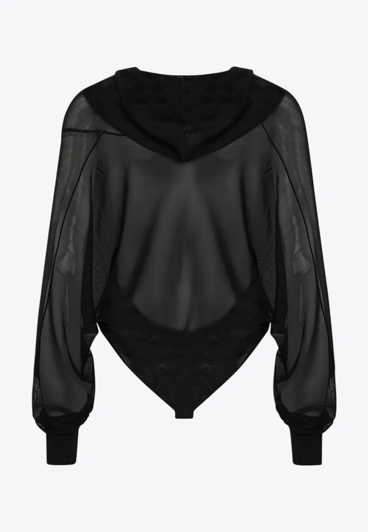 Hooded Sheer Knit Bodysuit