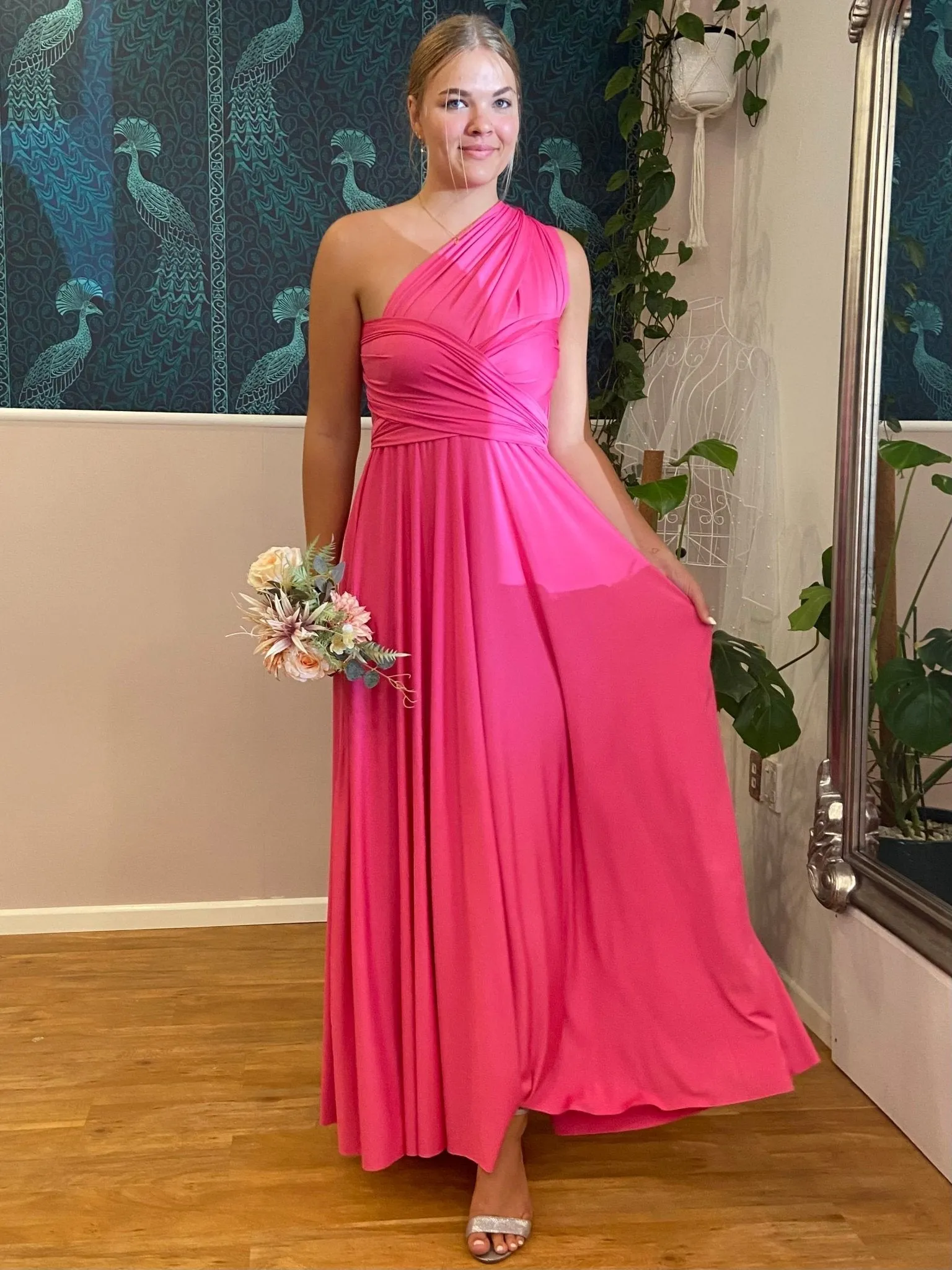 Hot Pink convertible Infinity bridesmaid dress Express NZ wide