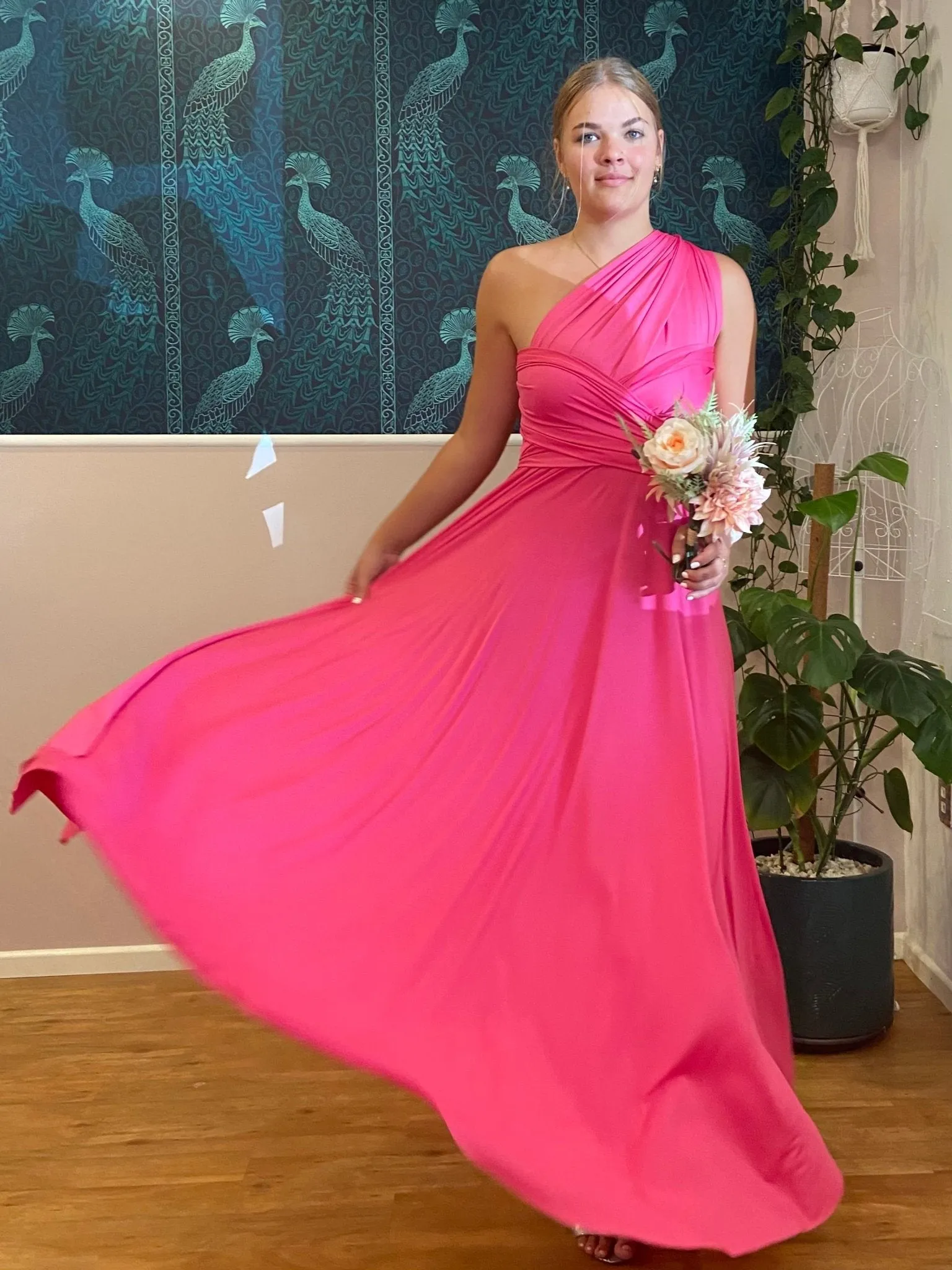Hot Pink convertible Infinity bridesmaid dress Express NZ wide