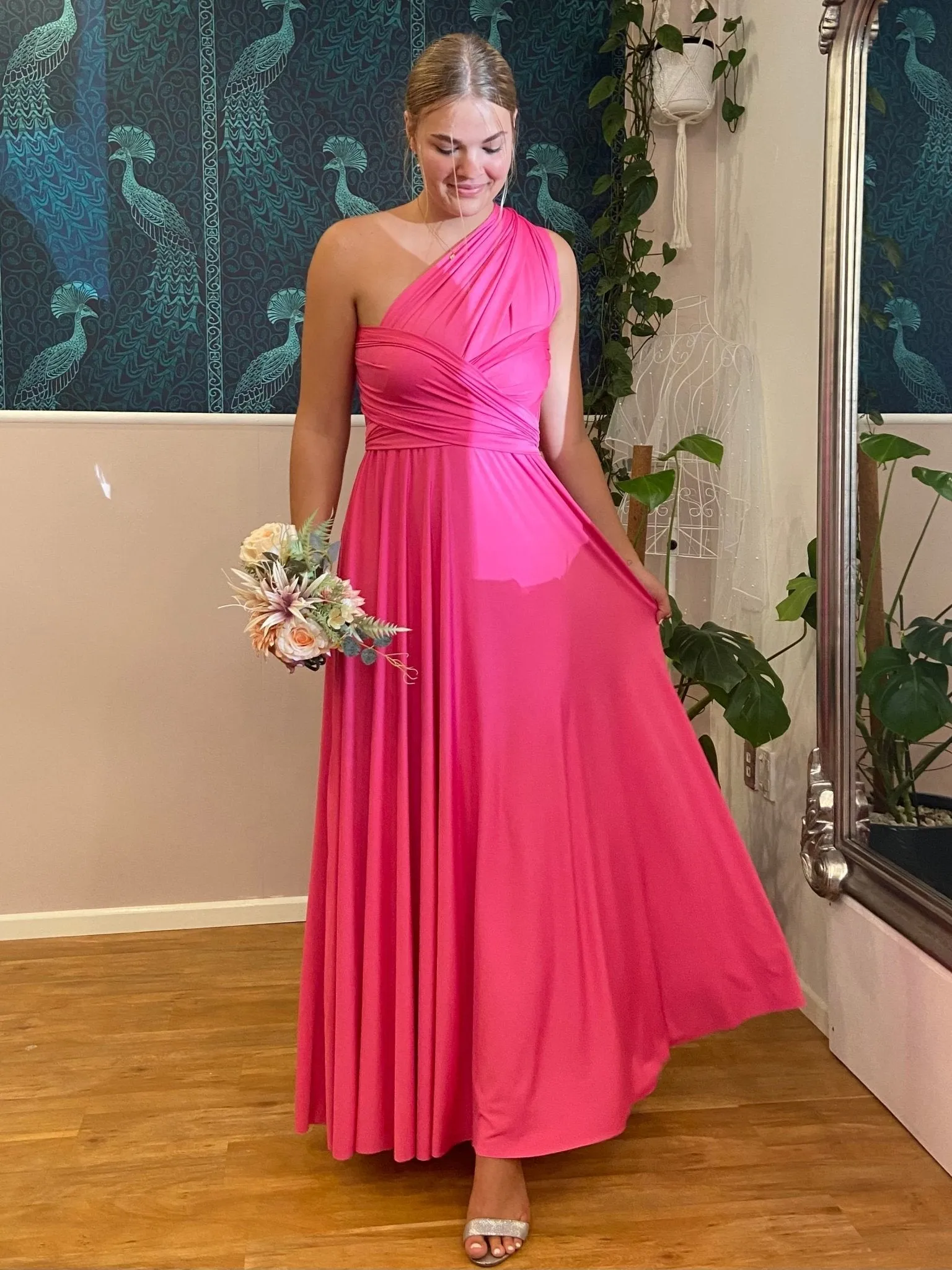 Hot Pink convertible Infinity bridesmaid dress Express NZ wide